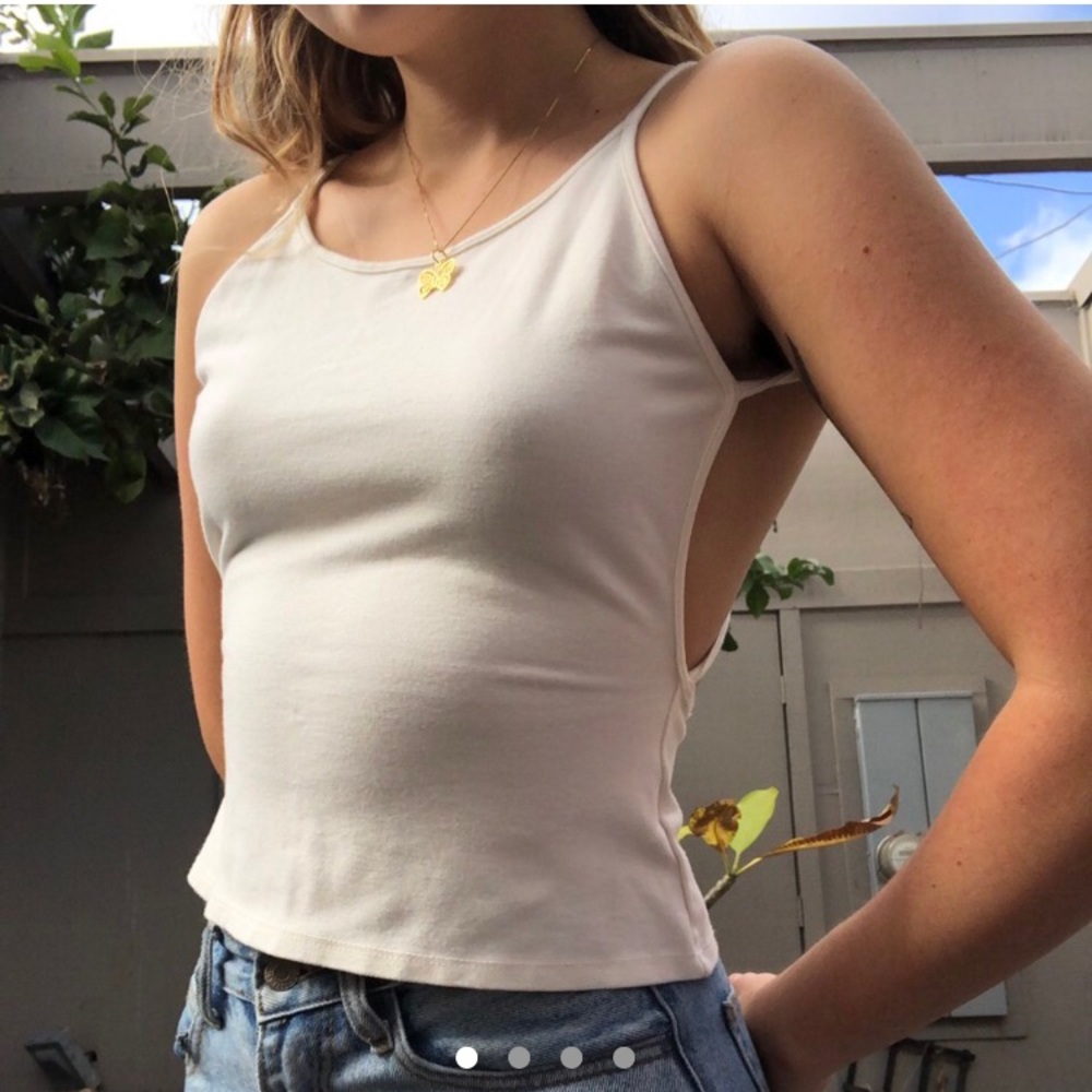 White Tank Top with Open Back